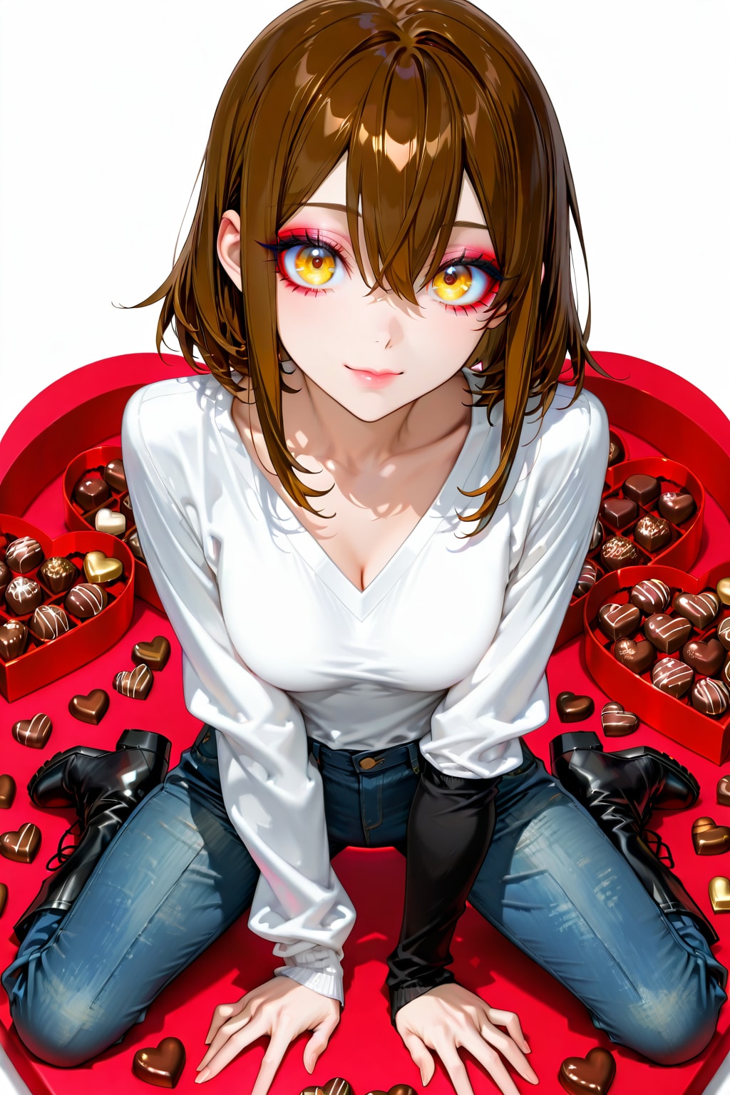 お題-ちちぷいバレンタイン-3- | の人気AIイラスト・グラビア