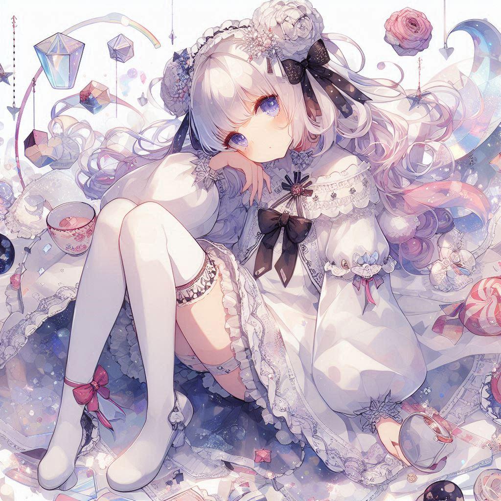 白髪の可愛い女の子【223】