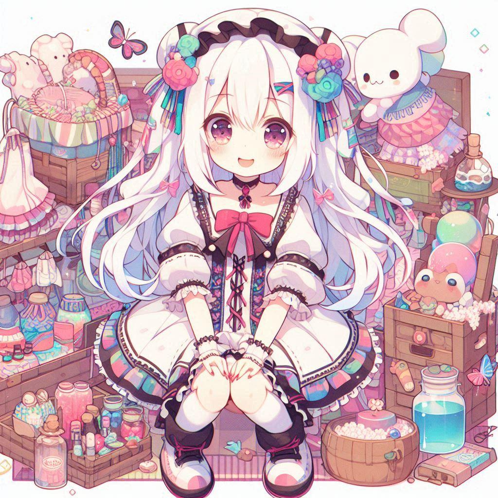 白髪の可愛い女の子【178】