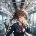 電車の中では走らないでください 目玉焼きトースト 2枚目