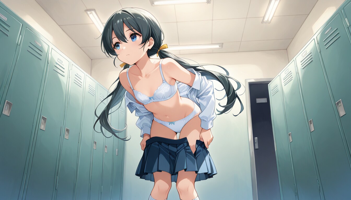 【追加上げ】純真ちっぱい(JC)ちゃん、お着換え中