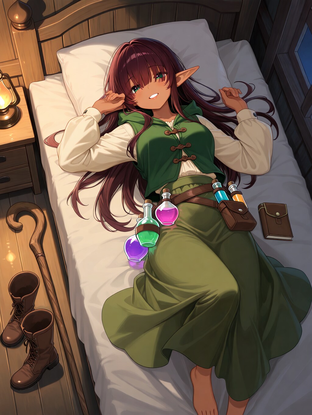 歩き疲れて