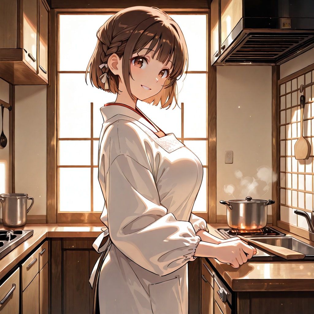 割烹着の女性 | の人気AIイラスト・グラビア