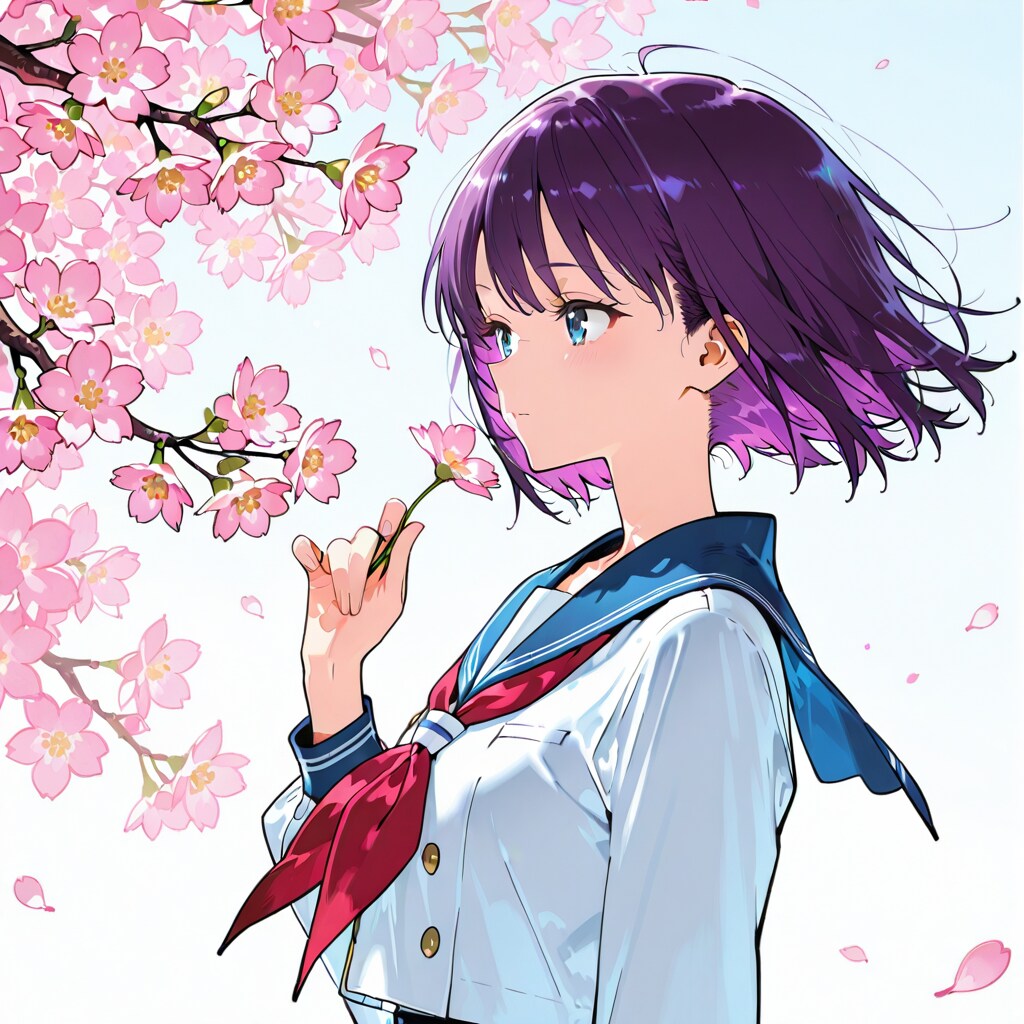 桜舞う春のそよ風に吹かれて！ | の人気AIイラスト・グラビア
