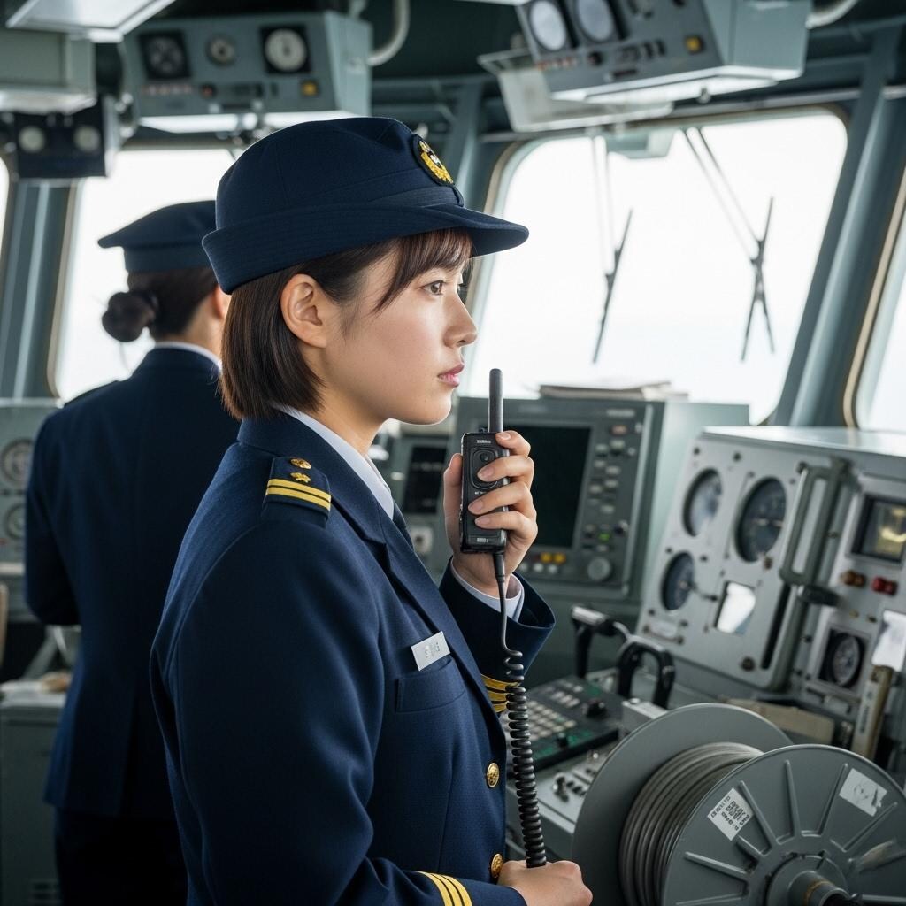女性海上自衛官　艦船勤務