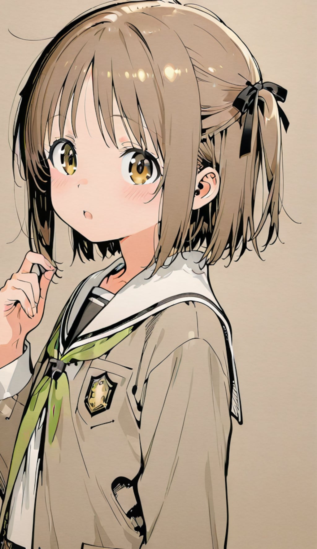 下書きの女の子