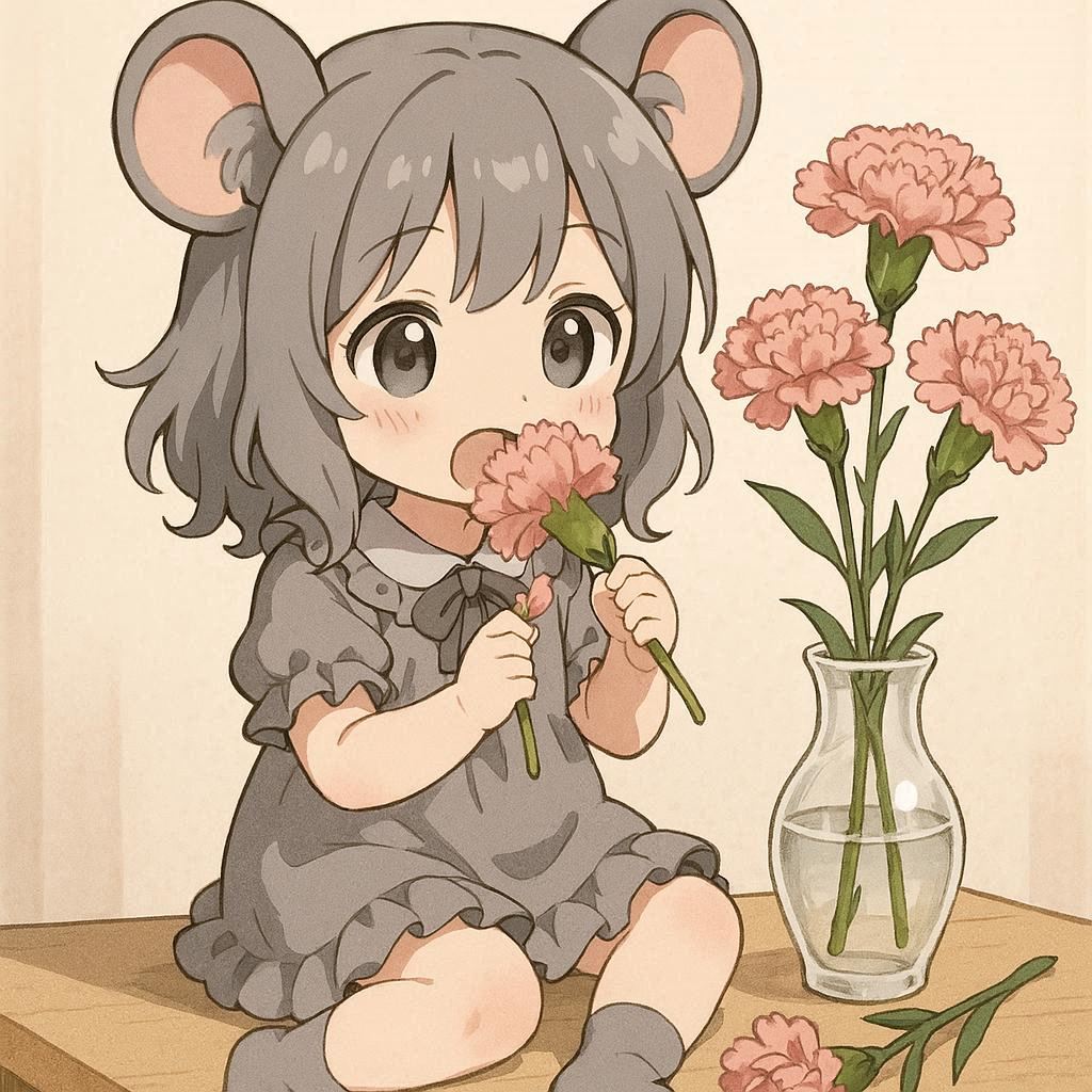 ねずみって、花食べるんだ・・・・・。 | の人気AIイラスト・グラビア
