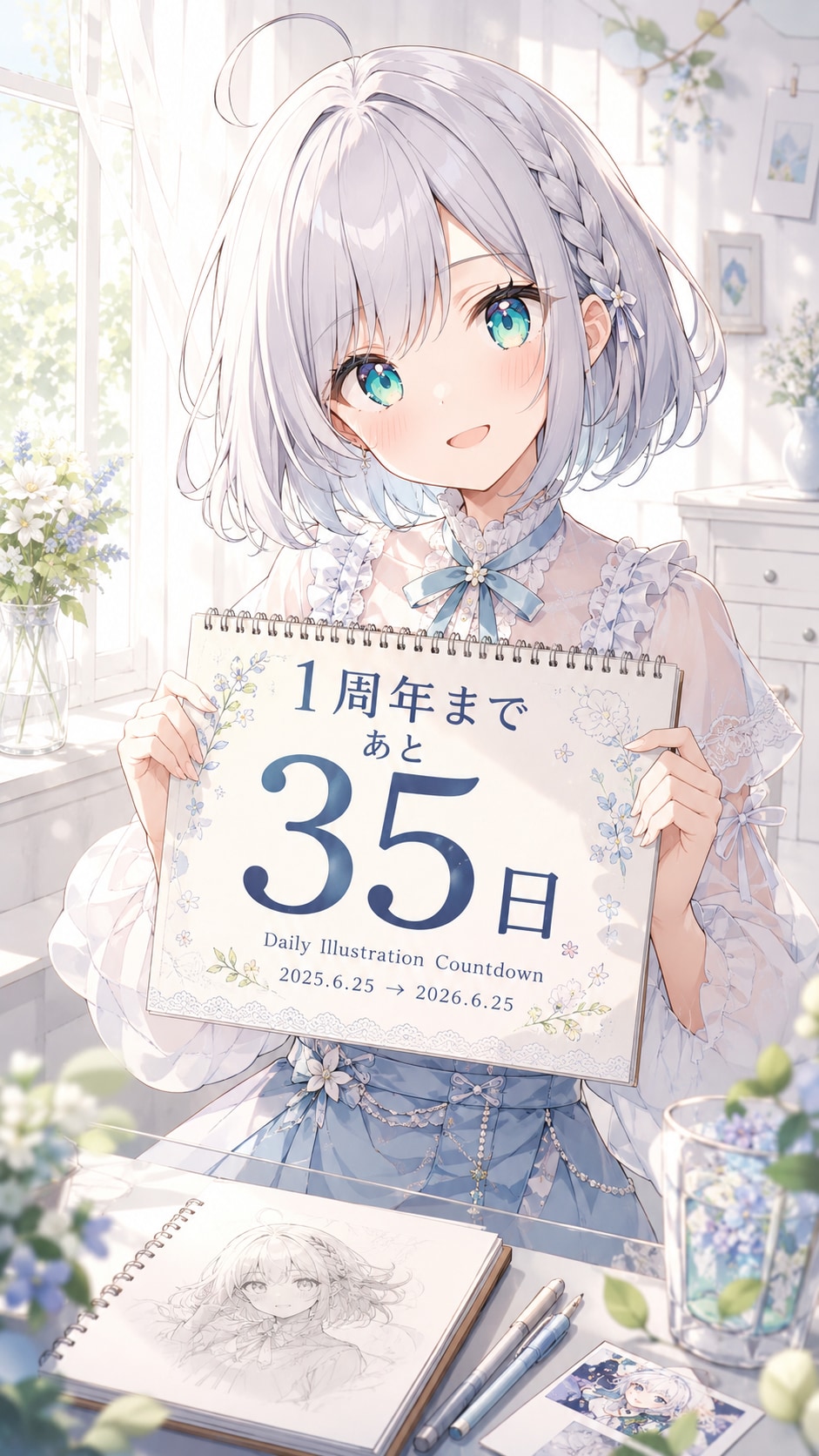 デイリーイラスト1周年カウントダウン | の人気AIイラスト・グラビア