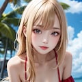 金髪赤ビキニ2 3枚目