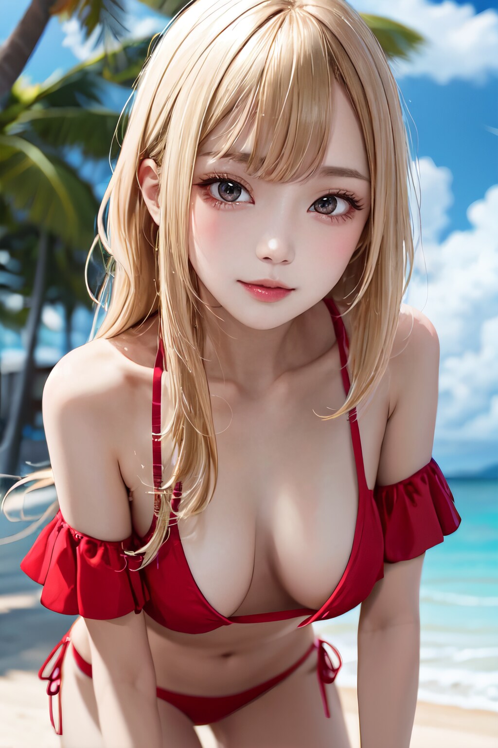 金髪赤ビキニ2