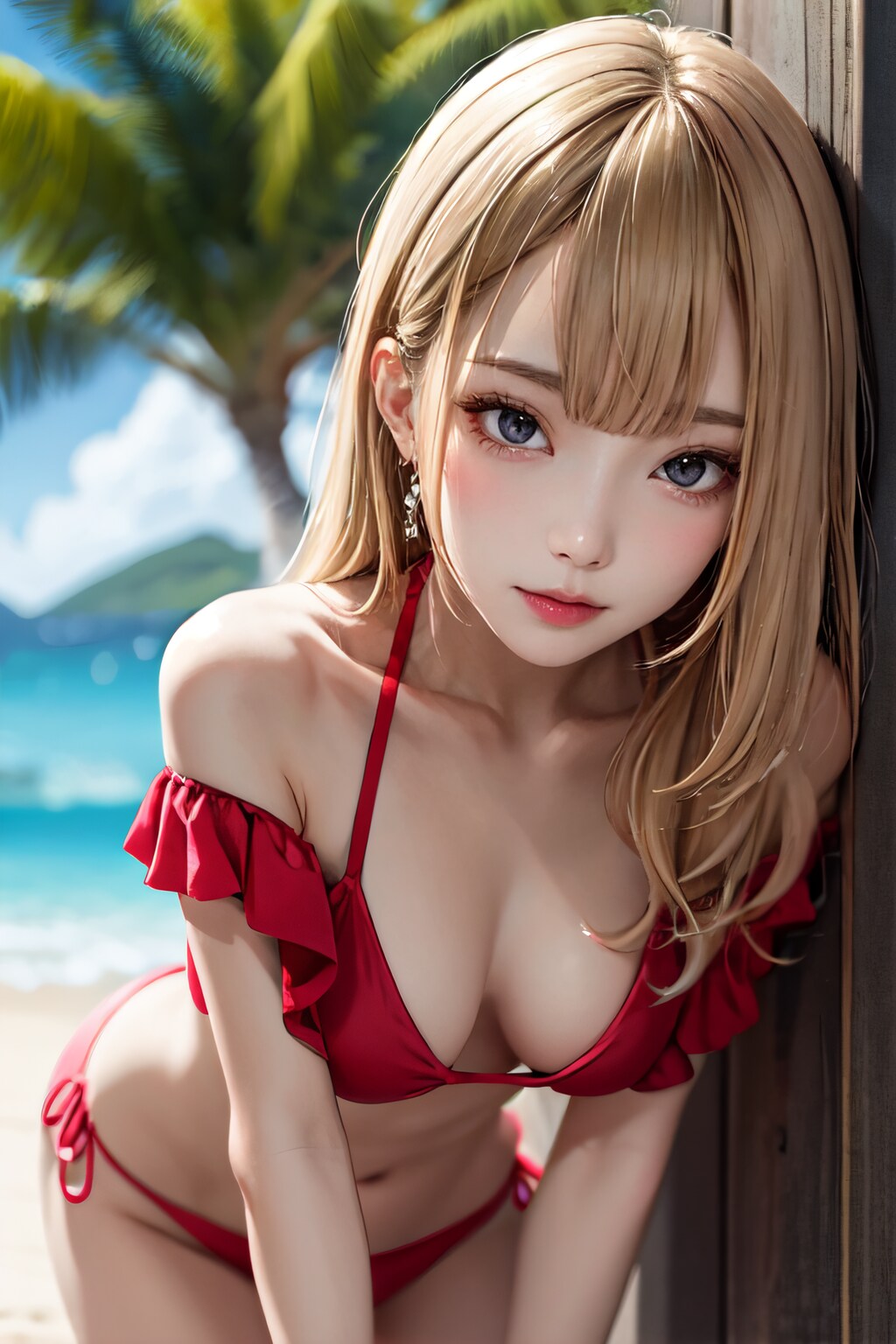 金髪赤ビキニ2