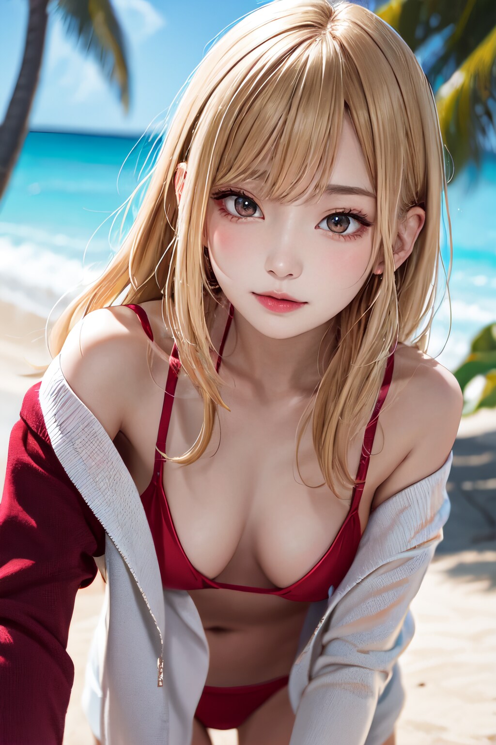 金髪赤ビキニ2