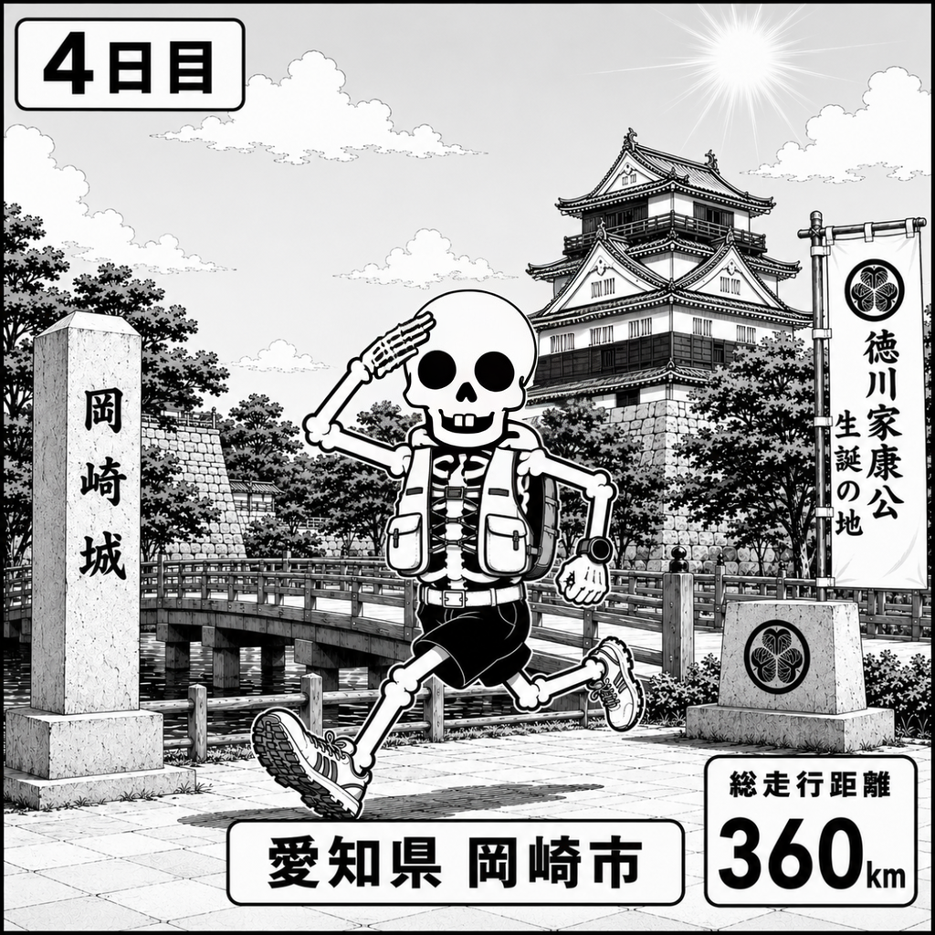 愛知県岡崎市に到着