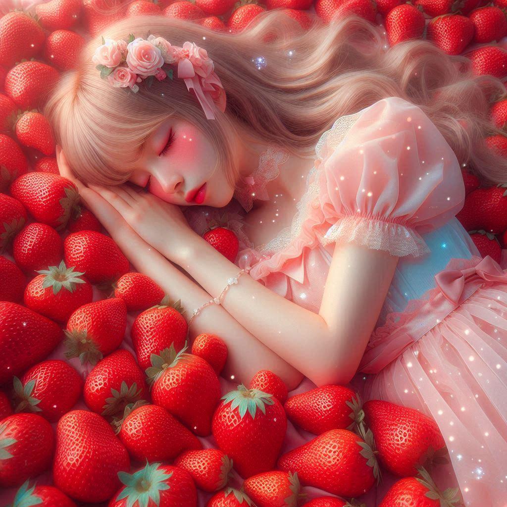 苺のベッドで眠る魔法少女