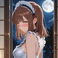 セクシーメイド衣装の心実 2枚目
