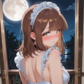 セクシーメイド衣装の心実 4枚目