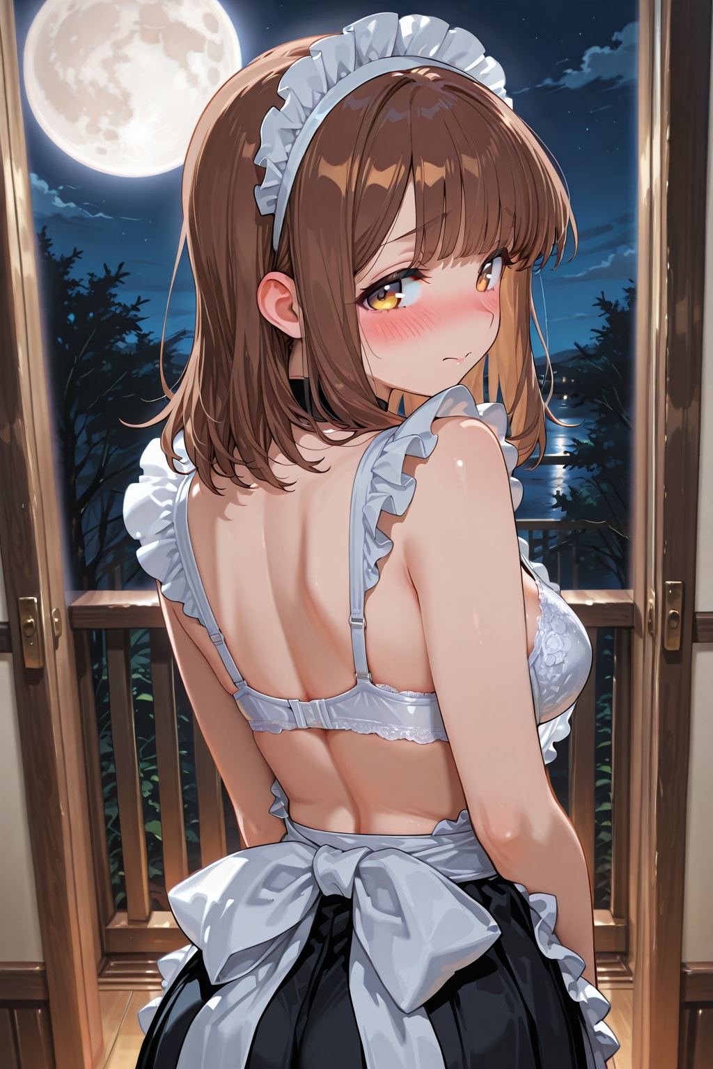 セクシーメイド衣装の心実