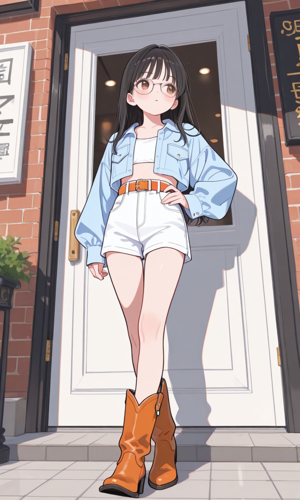 街で私服の中学生ちゃん