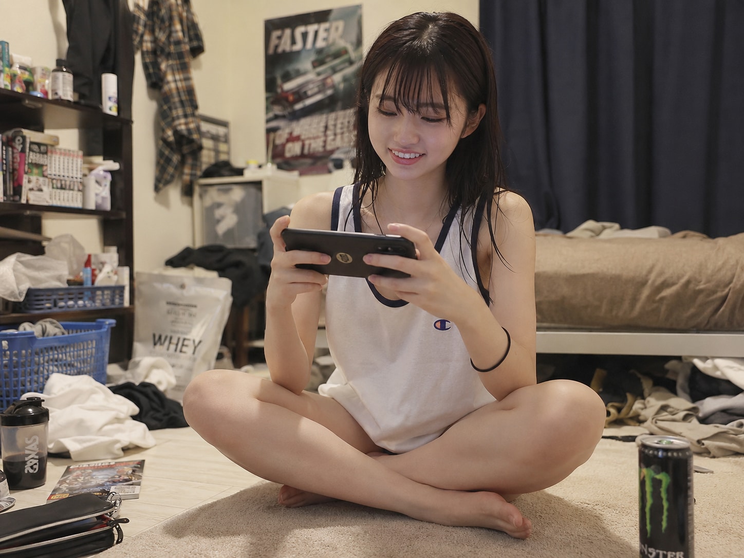 詩織　垂水大学文学部1年　彼の部屋で・・・