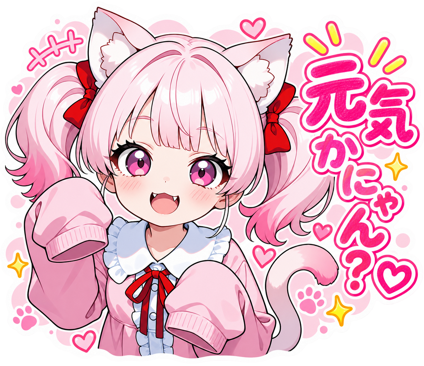 ねこちゃんスタンプ♡ | の人気AIイラスト・グラビア