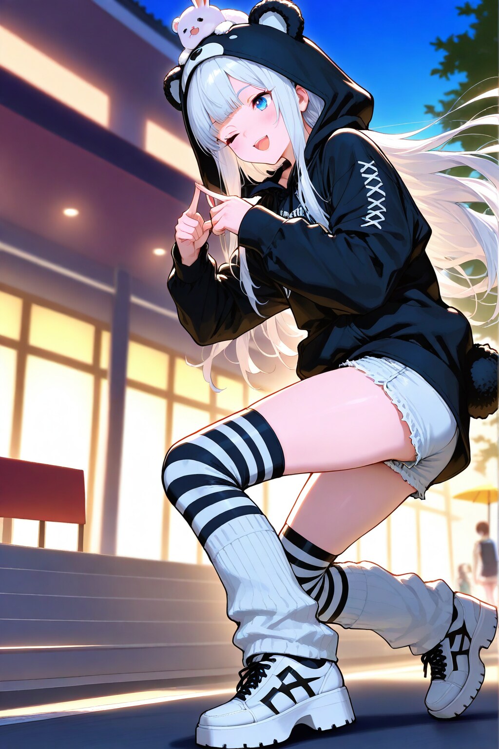 くまみみパーカーうさこさん