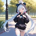 くまみみパーカーうさこさん 2枚目