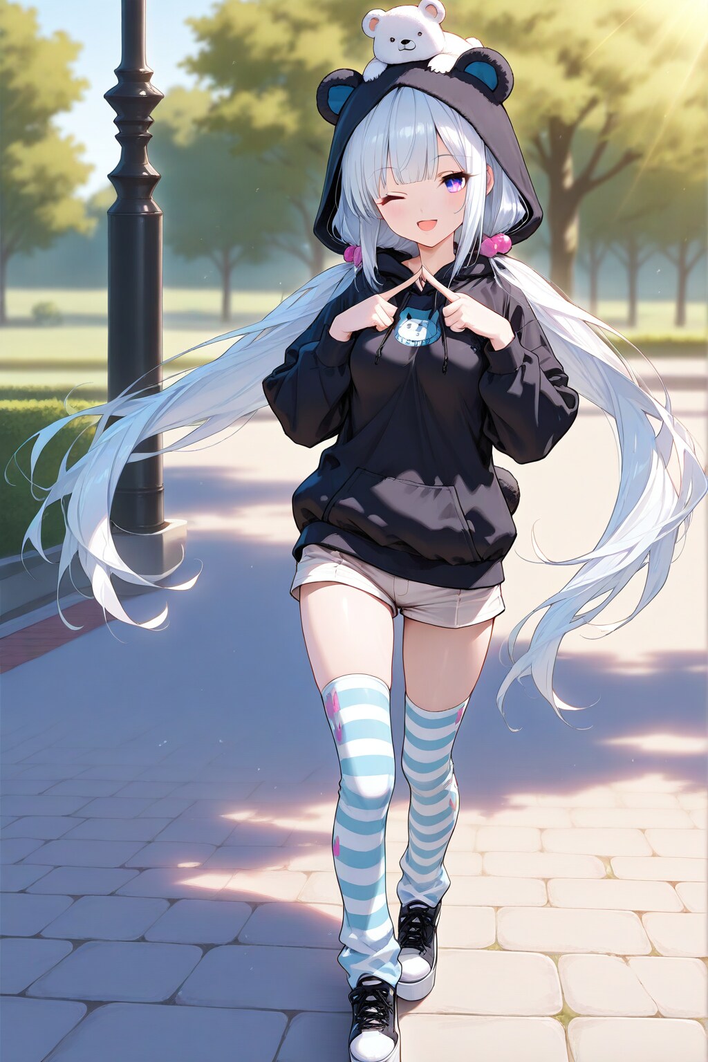 くまみみパーカーうさこさん