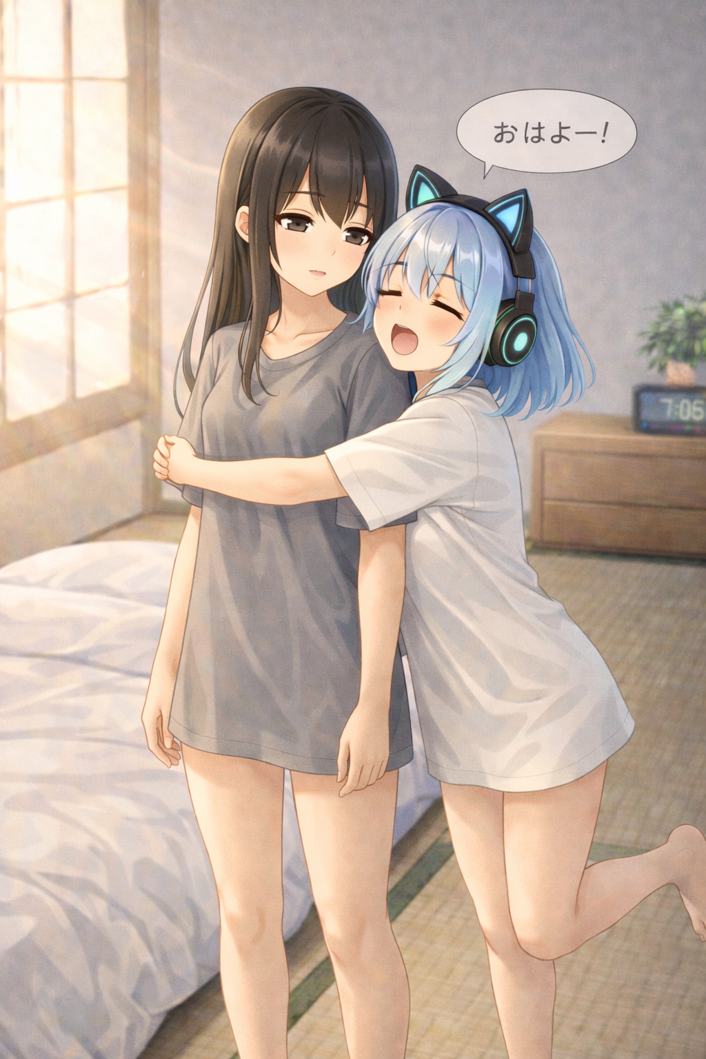 おはようの二人