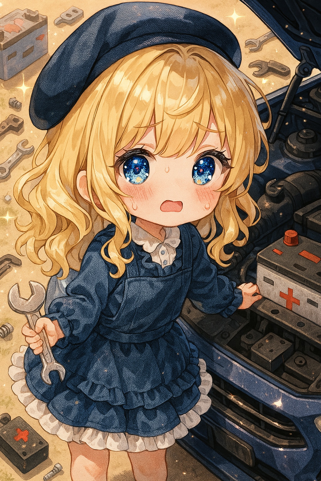 車のバッテリーが上がってしまいました | の人気AIイラスト・グラビア