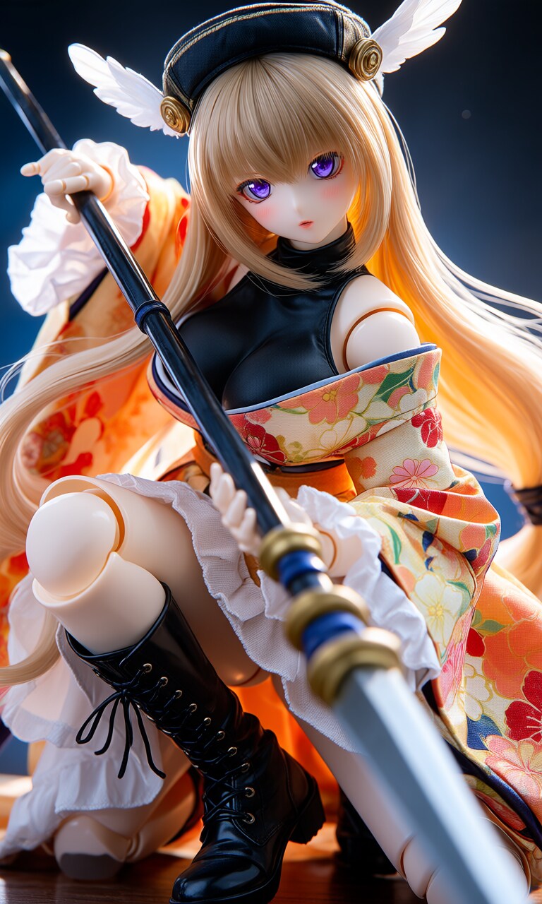 異世界制服少女達　 リルト・アイリス（Lilt-Iris） ワルキューレの和服の槍使い