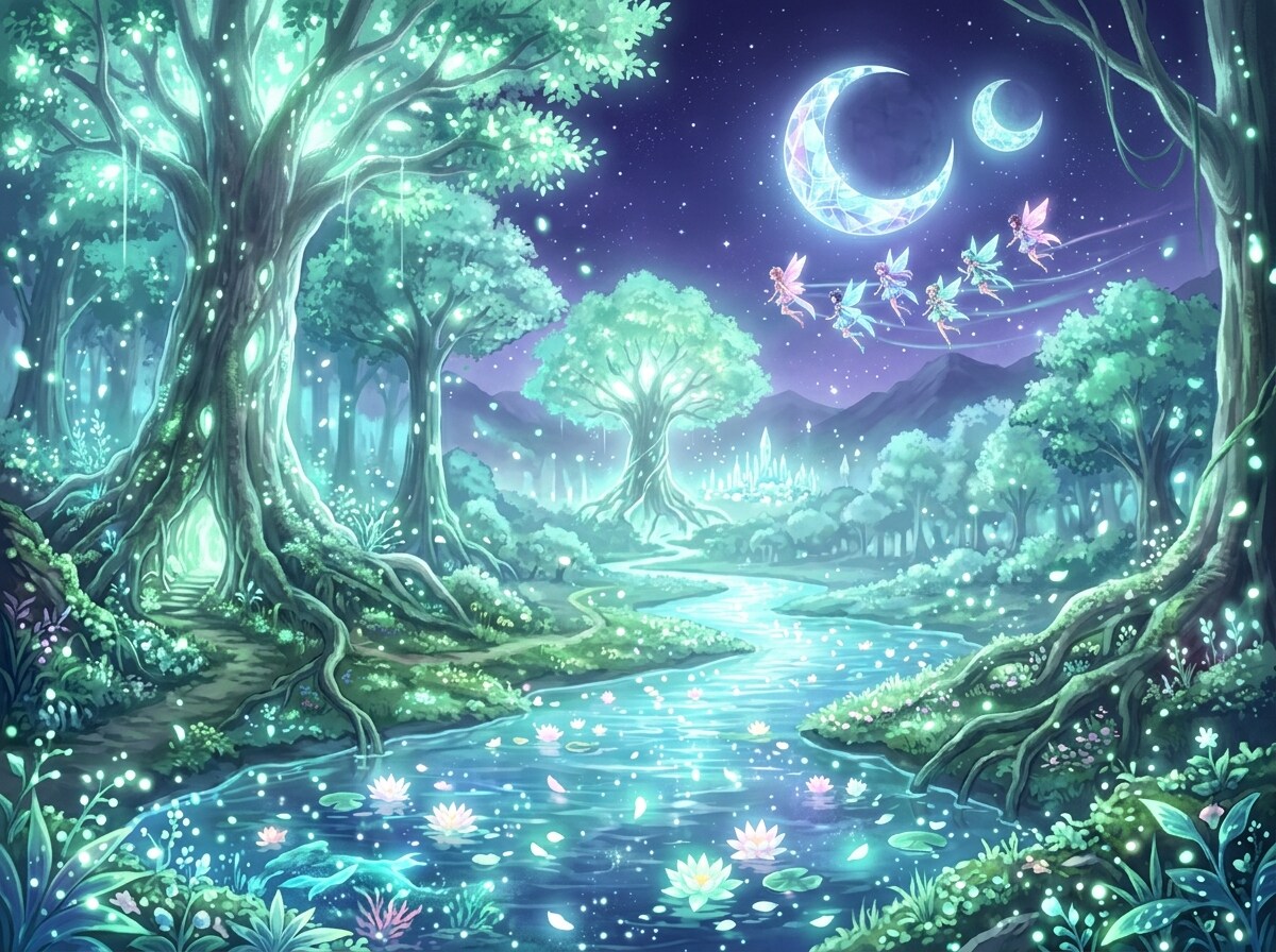 エメラルド・フォレスト連邦の深い緑の魔法の森 | の人気AIイラスト・グラビア
