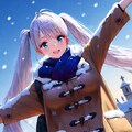 雪景色と彲影(ちかげ)ちゃん♪ 4枚目