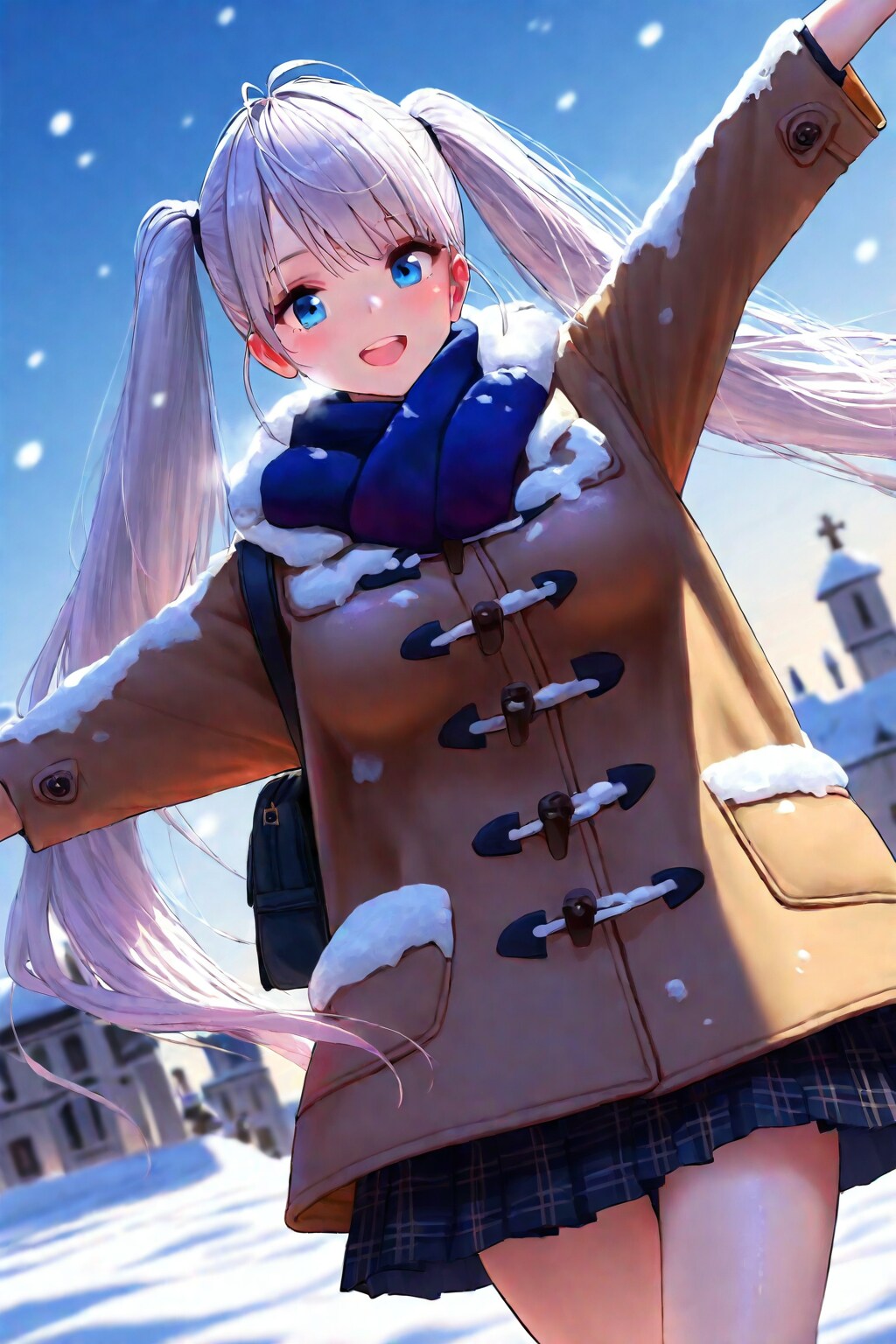 雪景色と彲影(ちかげ)ちゃん♪