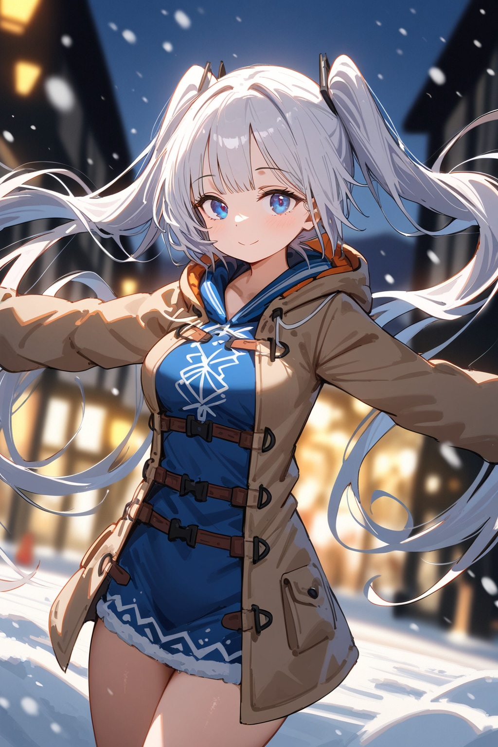 雪景色と彲影(ちかげ)ちゃん♪