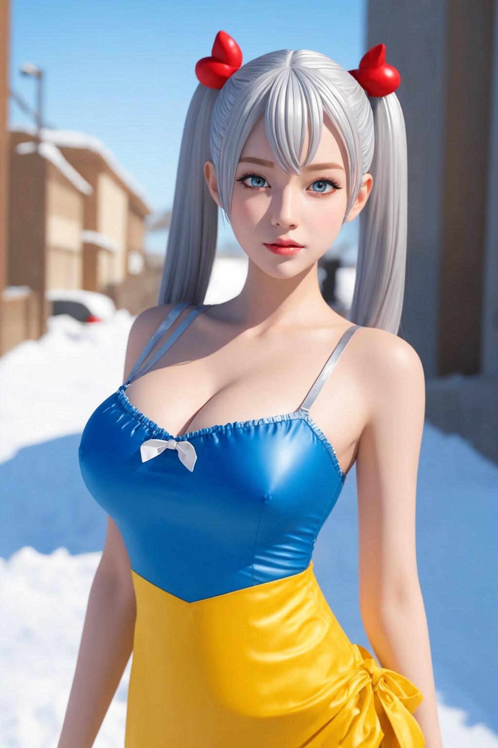 雪景色と彲影(ちかげ)ちゃん♪