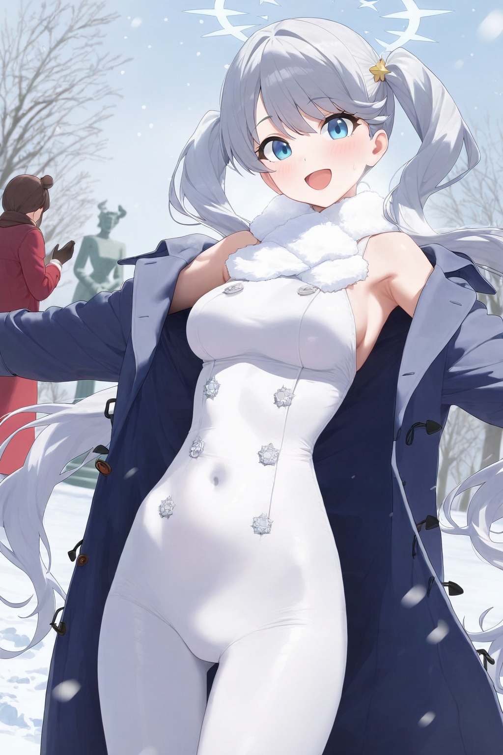 雪景色と彲影(ちかげ)ちゃん♪