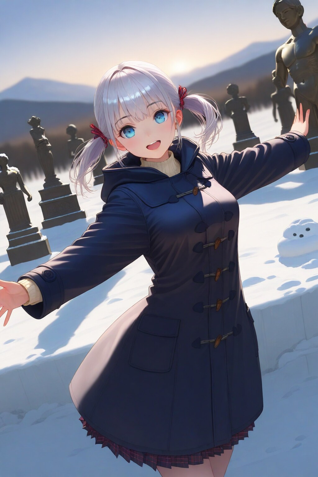 雪景色と彲影(ちかげ)ちゃん♪