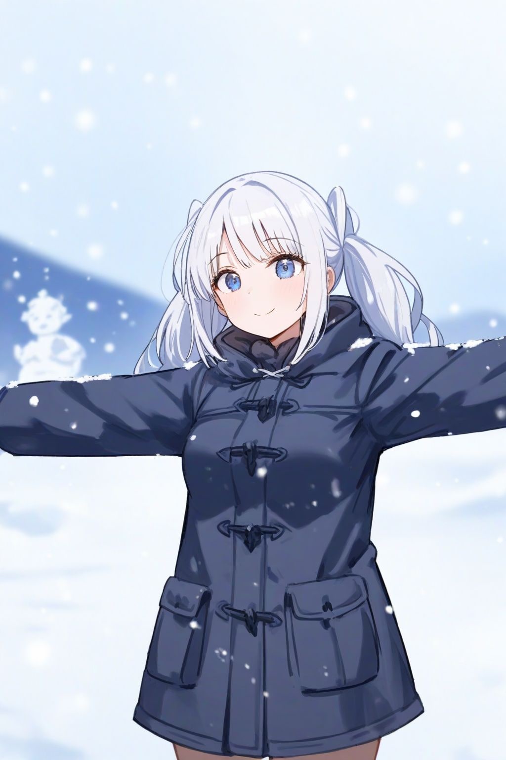 雪景色と彲影(ちかげ)ちゃん♪