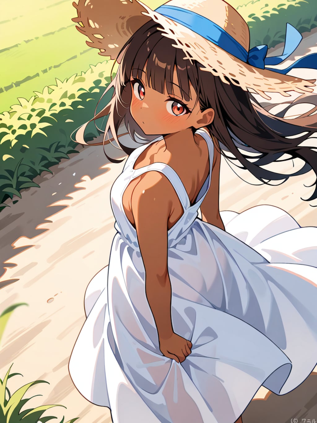 白いワンピースと夏