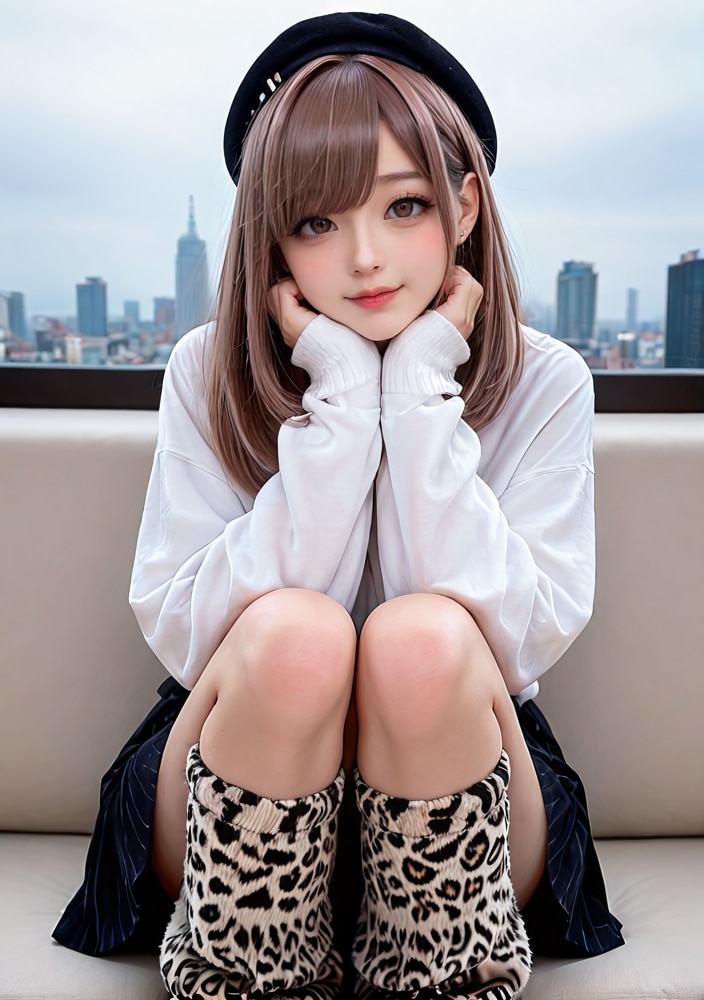 アニマルレッグウオーマー女子　2