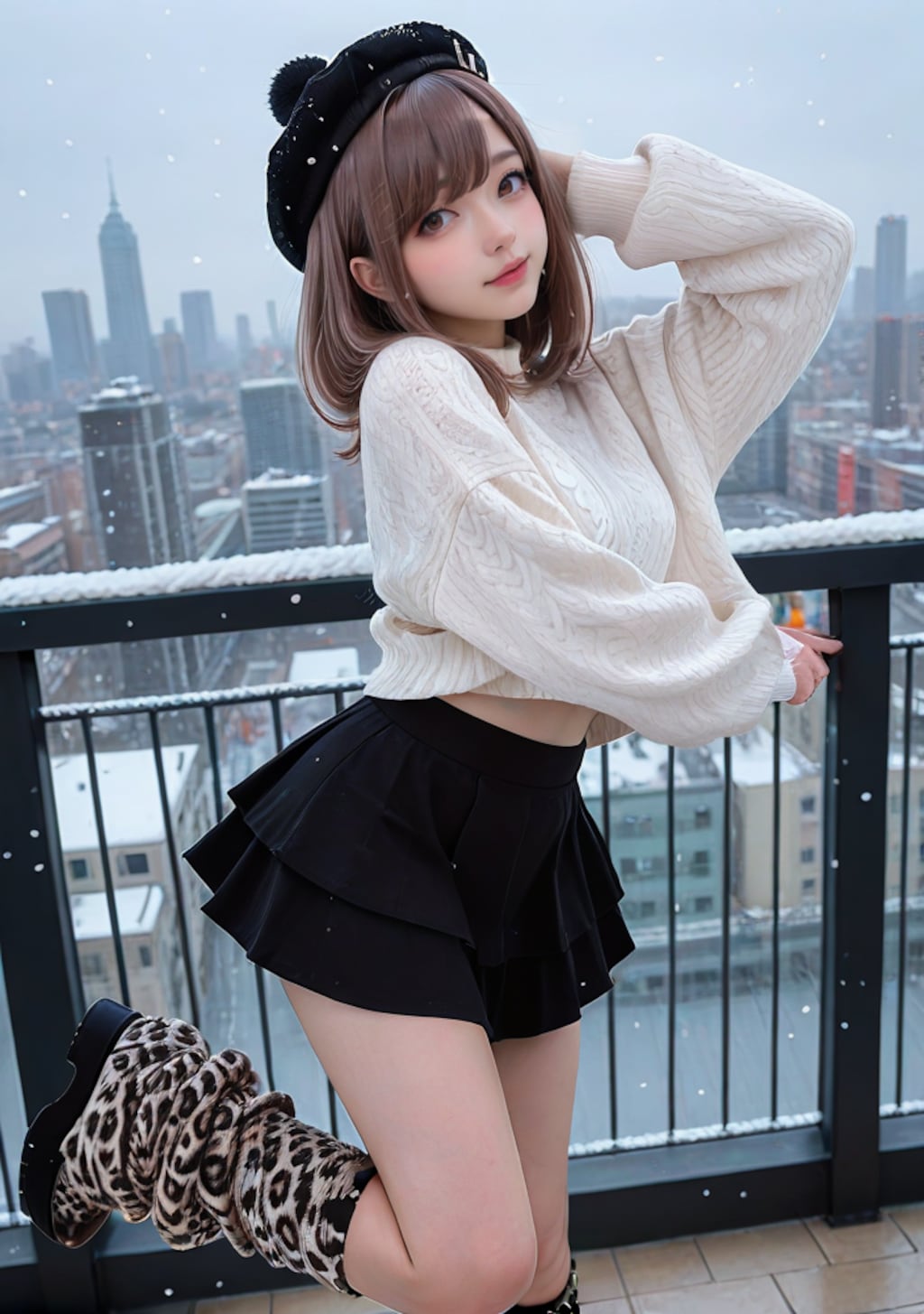 アニマルレッグウオーマー女子　2