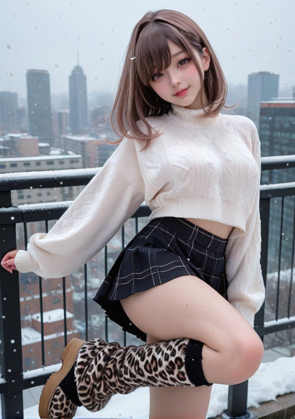 アニマルレッグウオーマー女子　2