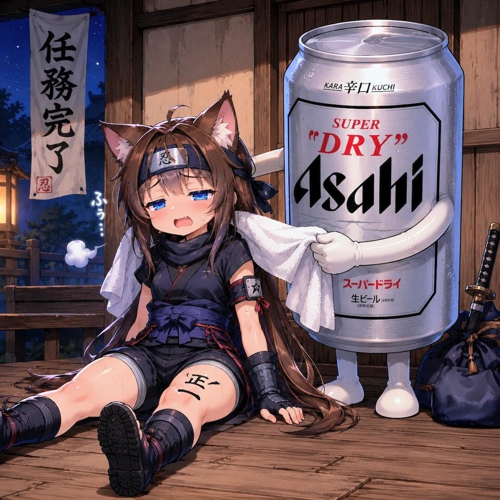 任務完了のくノ一の小さな女の子
