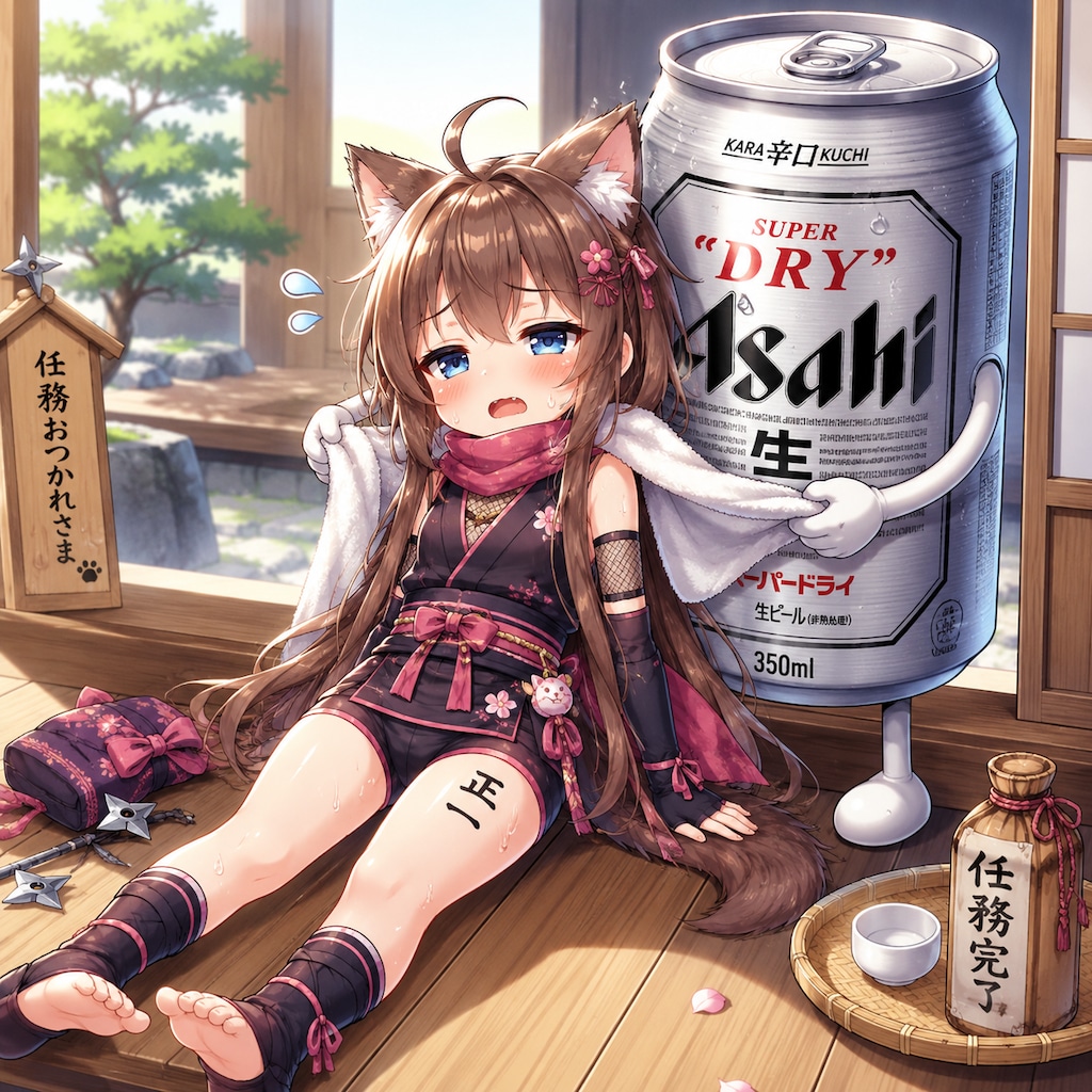 任務完了のくノ一の小さな女の子