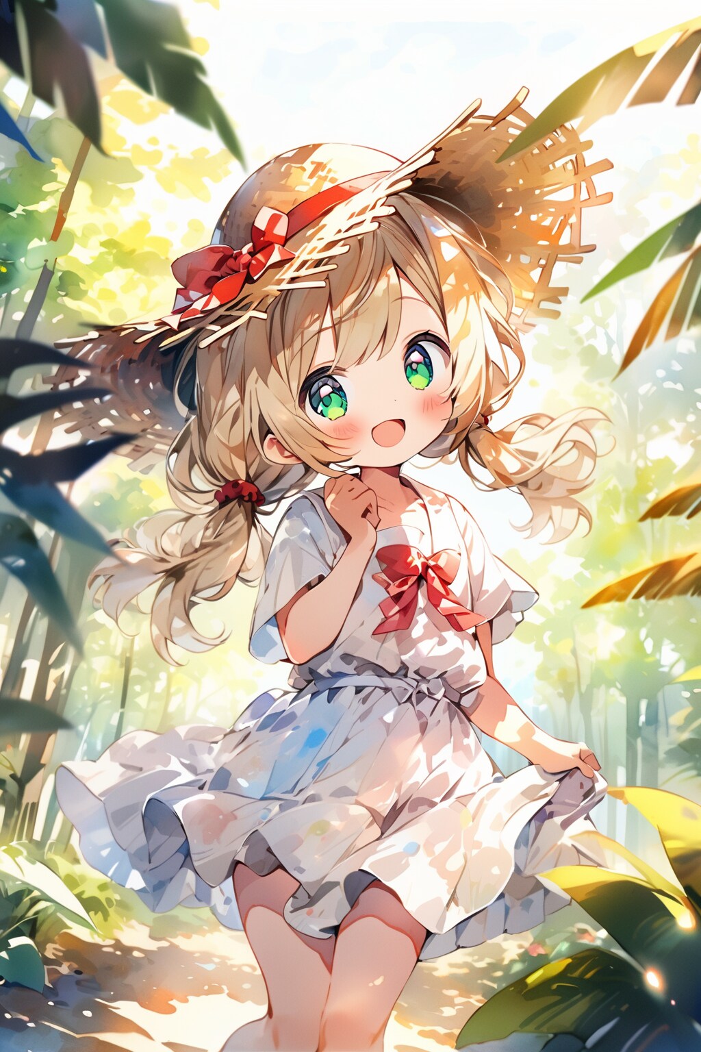 密林と麦わら帽子と