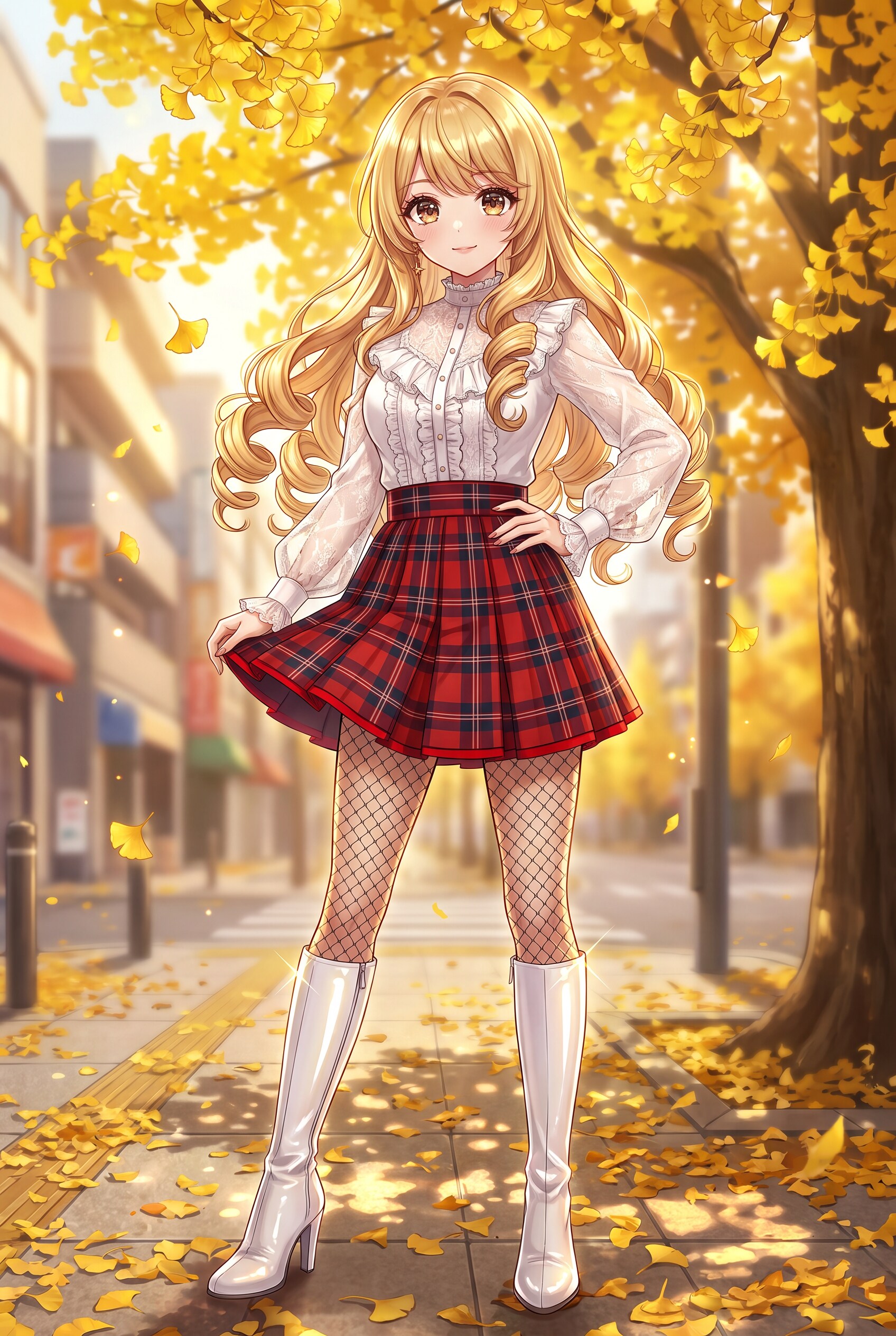 銀杏耀映紅 plaid | の人気AIイラスト・グラビア