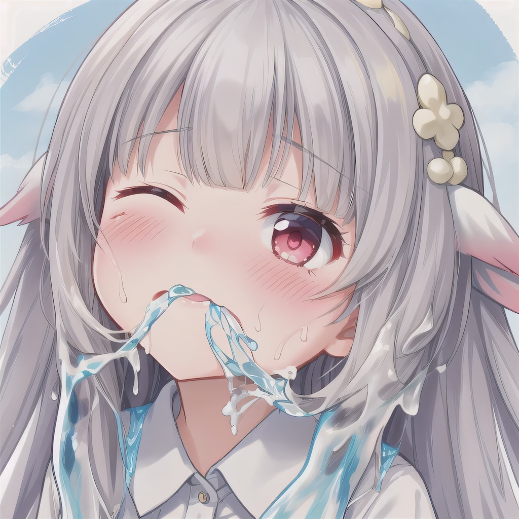 灰髪ロングで水鉄砲の少女６