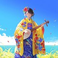 🌺琉装と三線🌺 4枚目