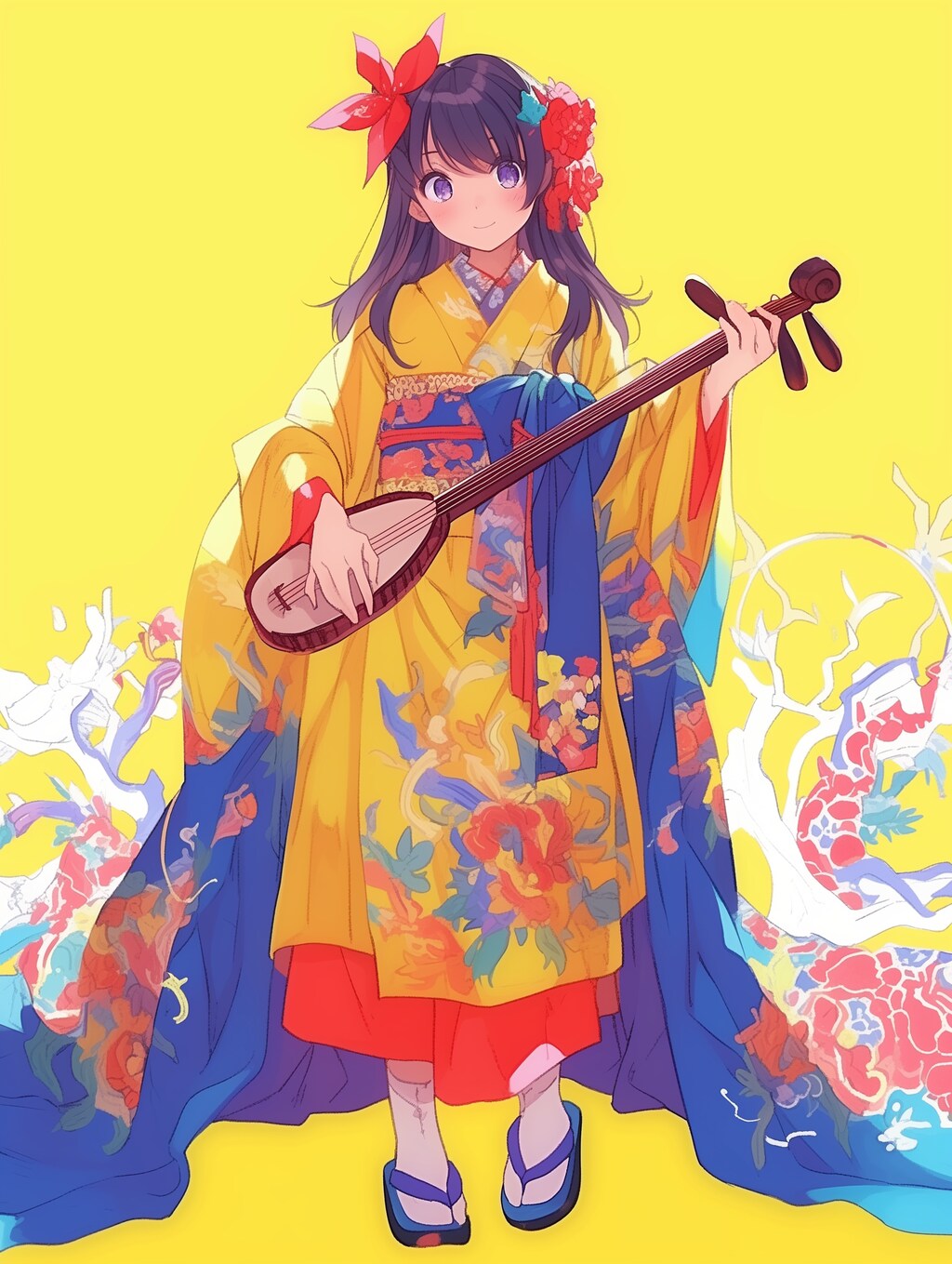 🌺琉装と三線🌺