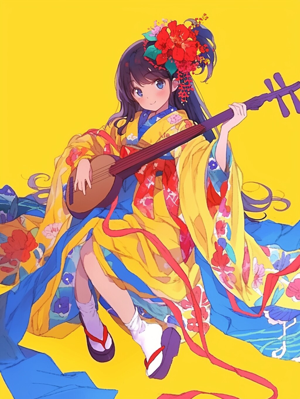 🌺琉装と三線🌺